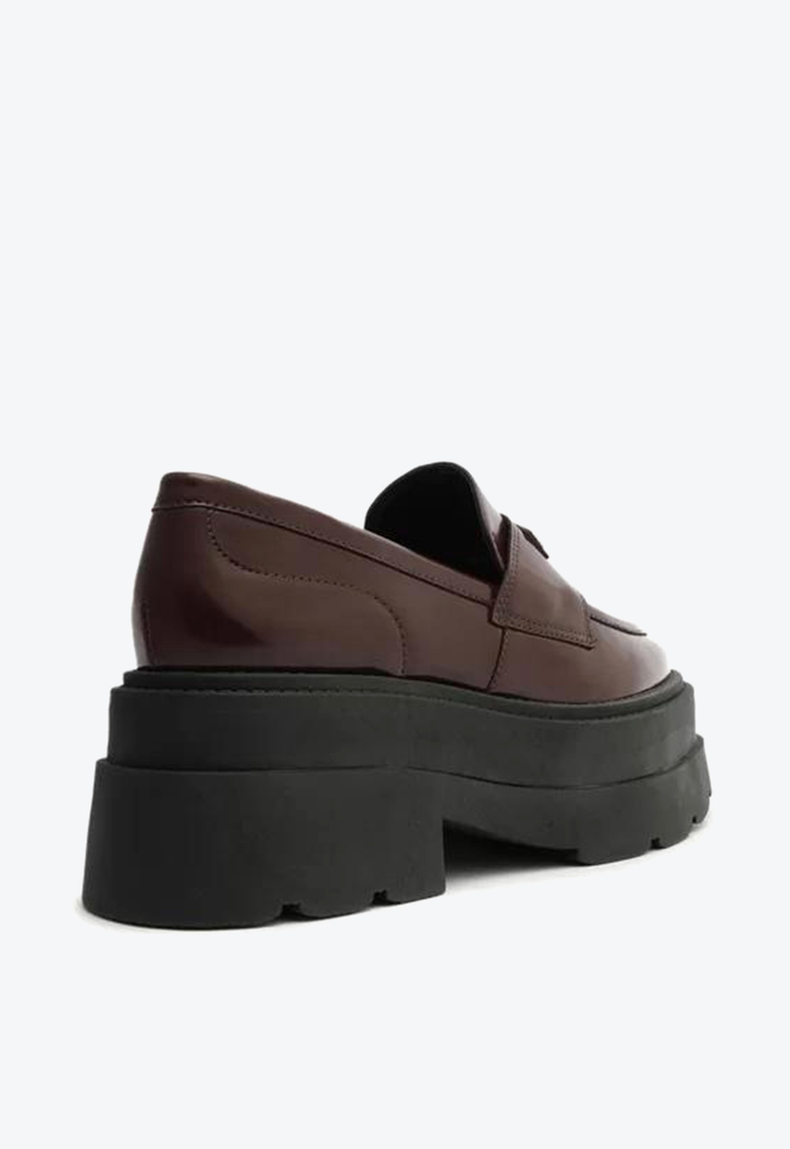 Mocassim Plataforma Vinho Arezzo Livia