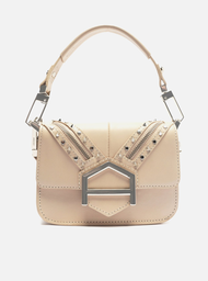 Bolsa Tiracolo Branca Arezzo Couro Pequena Spikes