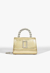 Bolsa Tiracolo Dourada Schutz Pequena Couro