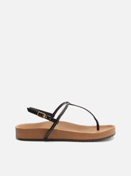 Sandália Papete Flatform Preta Arezzo Slim