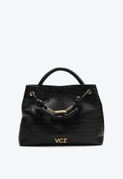 Bolsa Tote Preta Vicenza Mika Média