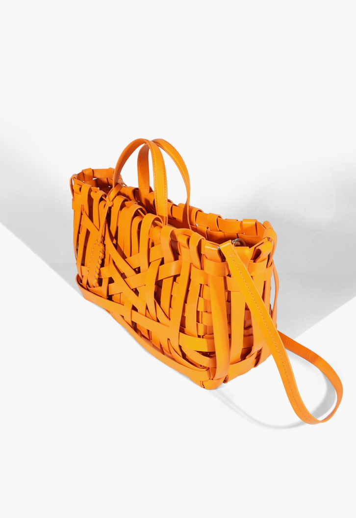 Bolsa Tote Laranja Schutz Média Raylay Couro | ZZ MALL