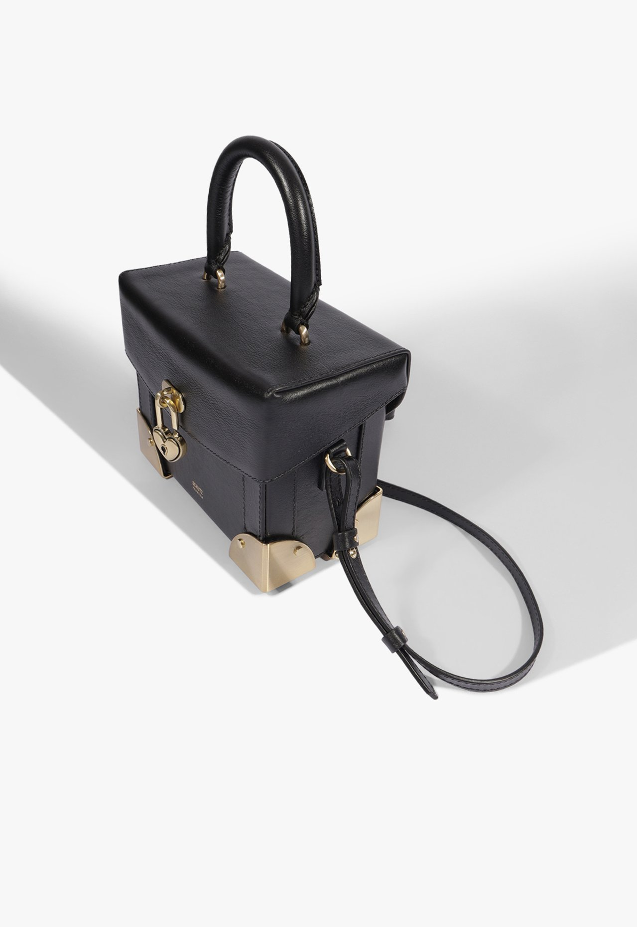 Bolsa Vanity Média Couro Preta | ZZ MALL