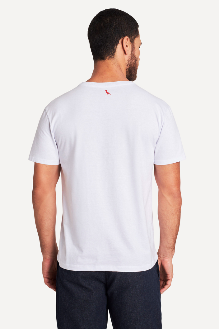 Camiseta Branca Reserva Mussum Escudo