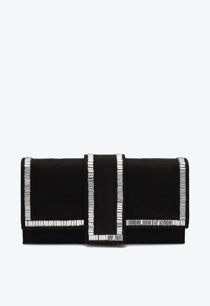 Bolsa Tiracolo Preta Arezzo Cetim Pequena