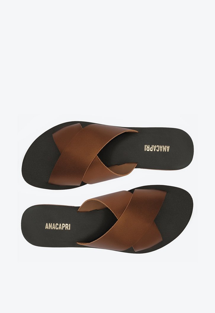 Rasteira Bronze Tiras Cruzadas