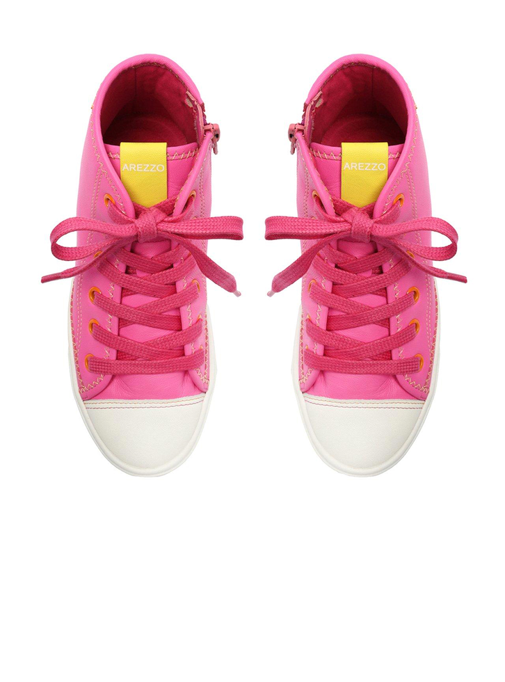Tênis Infantil Rosa Pink Arezzo Cano Alto