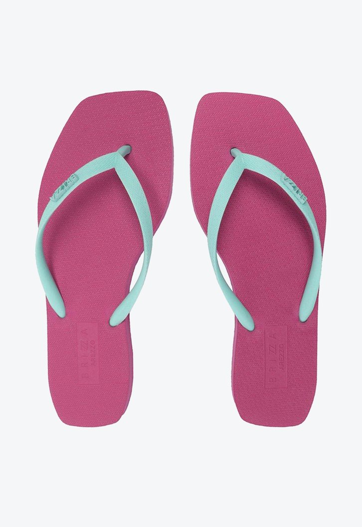 Chinelo De Dedo Roxo Azul Brizza Bico Quadrado