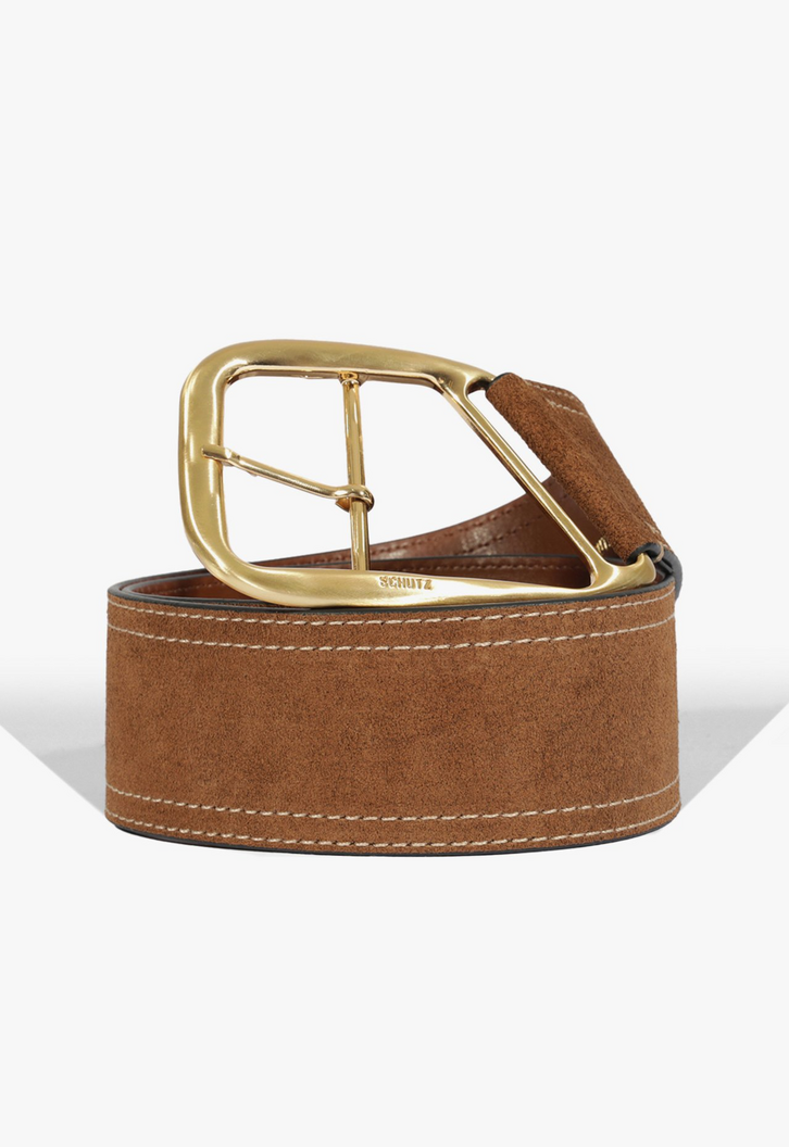 Cinto Jaipur Camurça Marrom Claro