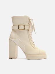 Bota Off-White Arezzo Salto Alto