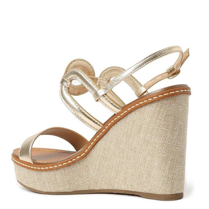 Anabela dourada arezzo clearance