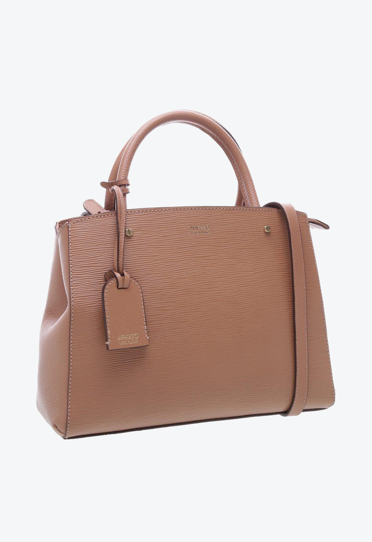 Bolsa Tote Natural Arezzo Couro Média Bella Peach