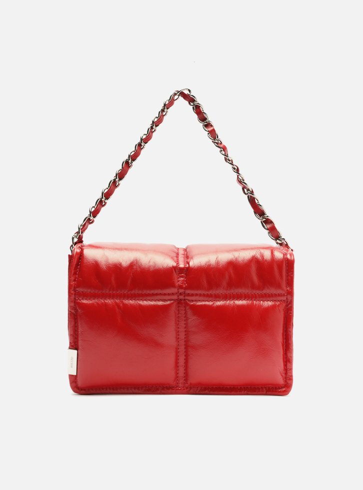 Bolsa Tiracolo Vermelha Arezzo Couro Puffy Média
