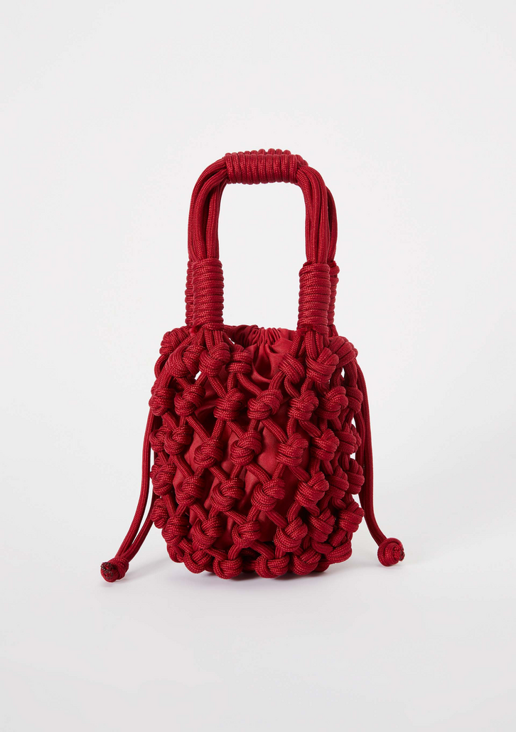 Bolsa Vermelho Hering Feminina Média Tiracolo Trançada