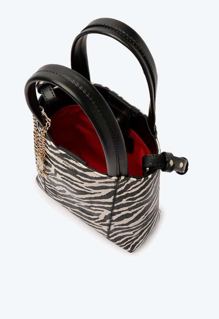 Bolsa Tote Média Madri Chaveiro Animal Print Zebra