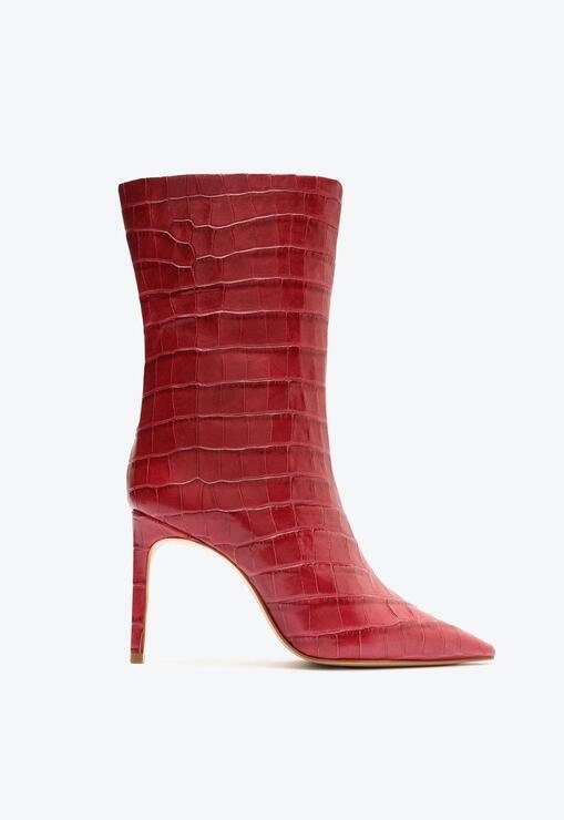 Bota Vermelho Schutz Mary Salto Fino Cano M dio ZZ MALL