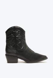 Bota Western Preta Arezzo Cano Curto Easy