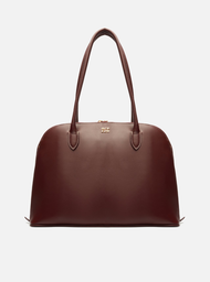 Bolsa Shopping Vermelha Arezzo Couro Grande Assinatura