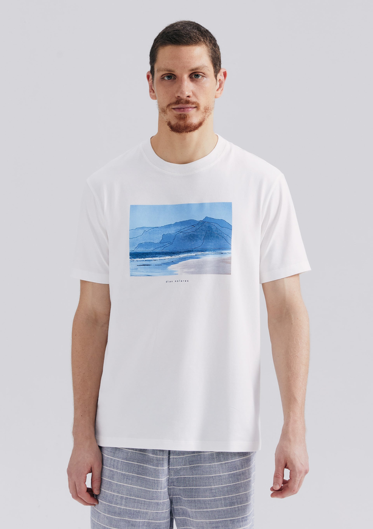 Camiseta Masculina Nude Hering Comfort Super Cotton Com Estampa