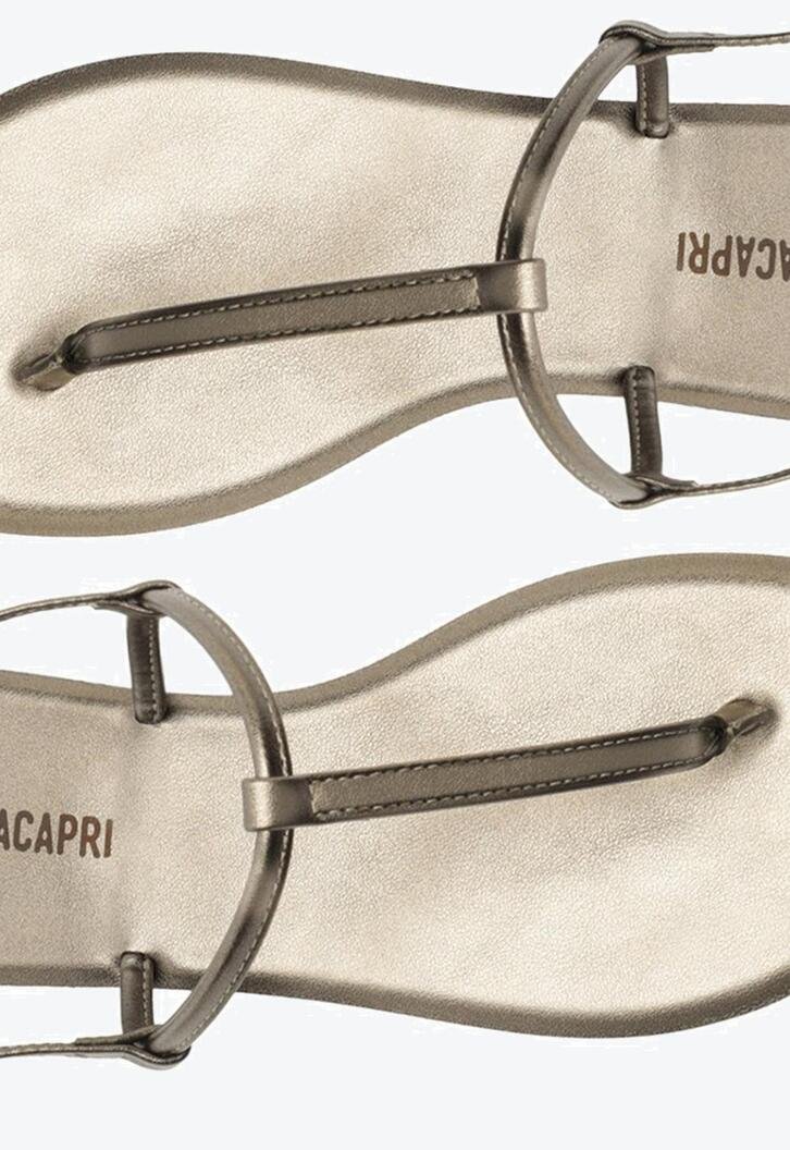 Sandália Slim Monocolor Prata Velho