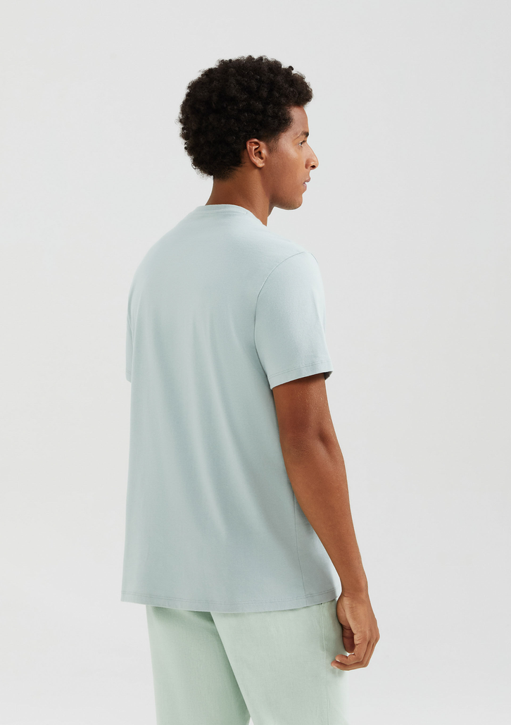 Camiseta Básica Verde Claro Hering Comfort Super Cotton