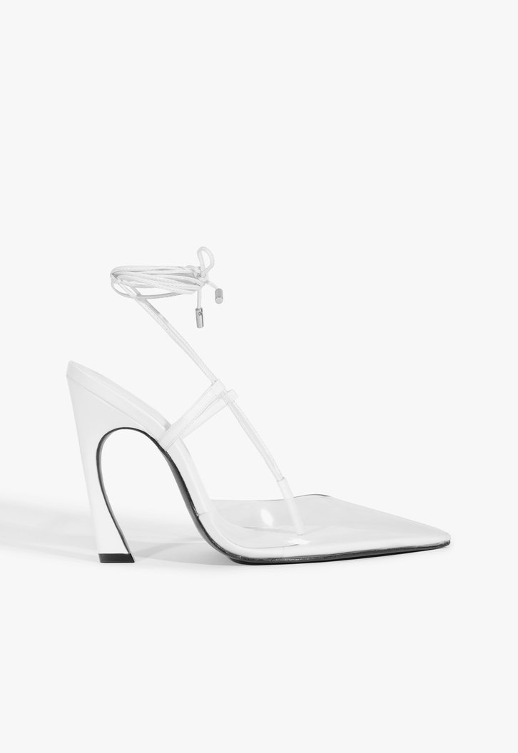 Scarpin Schutz Elyra Vinil Prateado