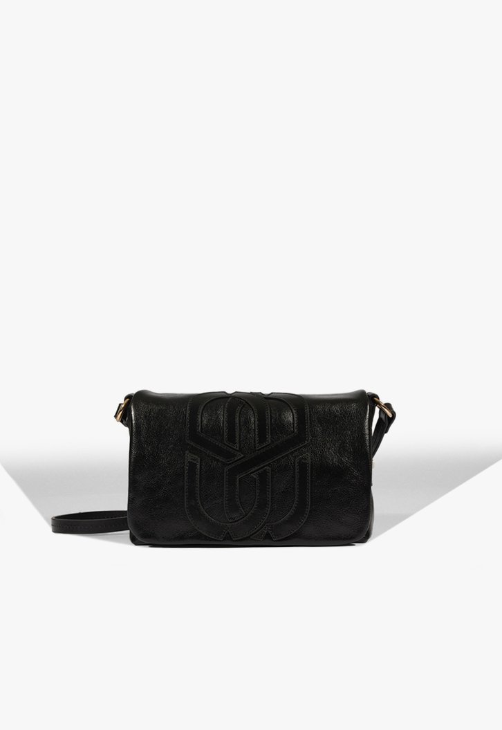 Bolsa Tiracolo Maddison Pequena Couro Preta