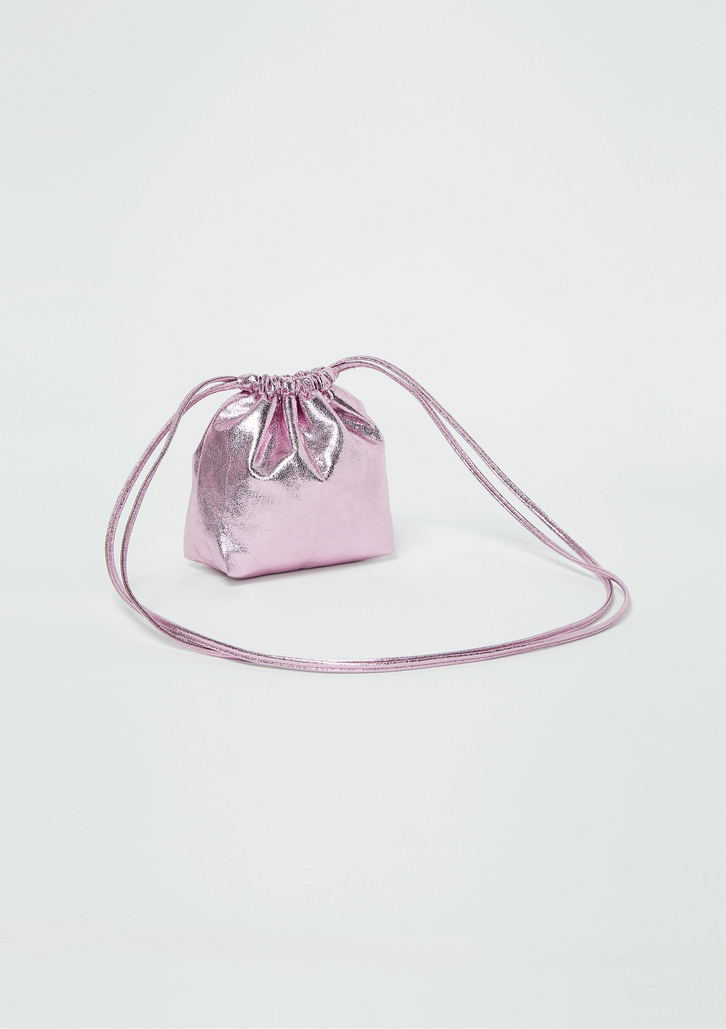 Bolsa Rosa Hering Kids Metalizada Infantil Menina