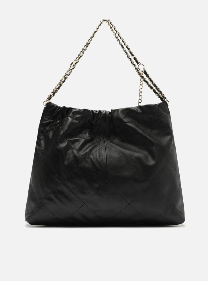 Bolsa Hobo Preta Arezzo Couro Esther Grande