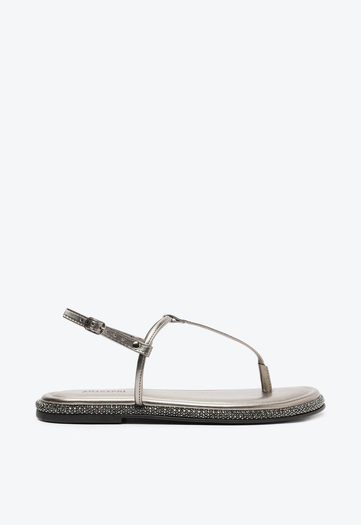 Rasteira Slim Sola Glam Prateada