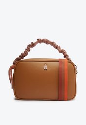 Bolsa Tiracolo Marrom Anacapri Alça Franzida Média