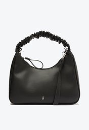 Bolsa Preta Anacapri Baguete Alça Franzida Média