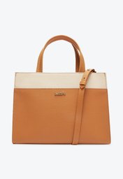 Bolsa Tote Marrom E Branca Anacapri Média Floater