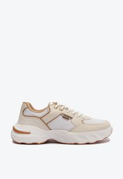 Tênis De Amarrar Branco Anacapri Chunky Detalhe Marrom