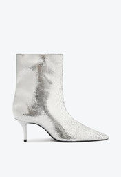Bota Prateada Schutz Frances Couro
