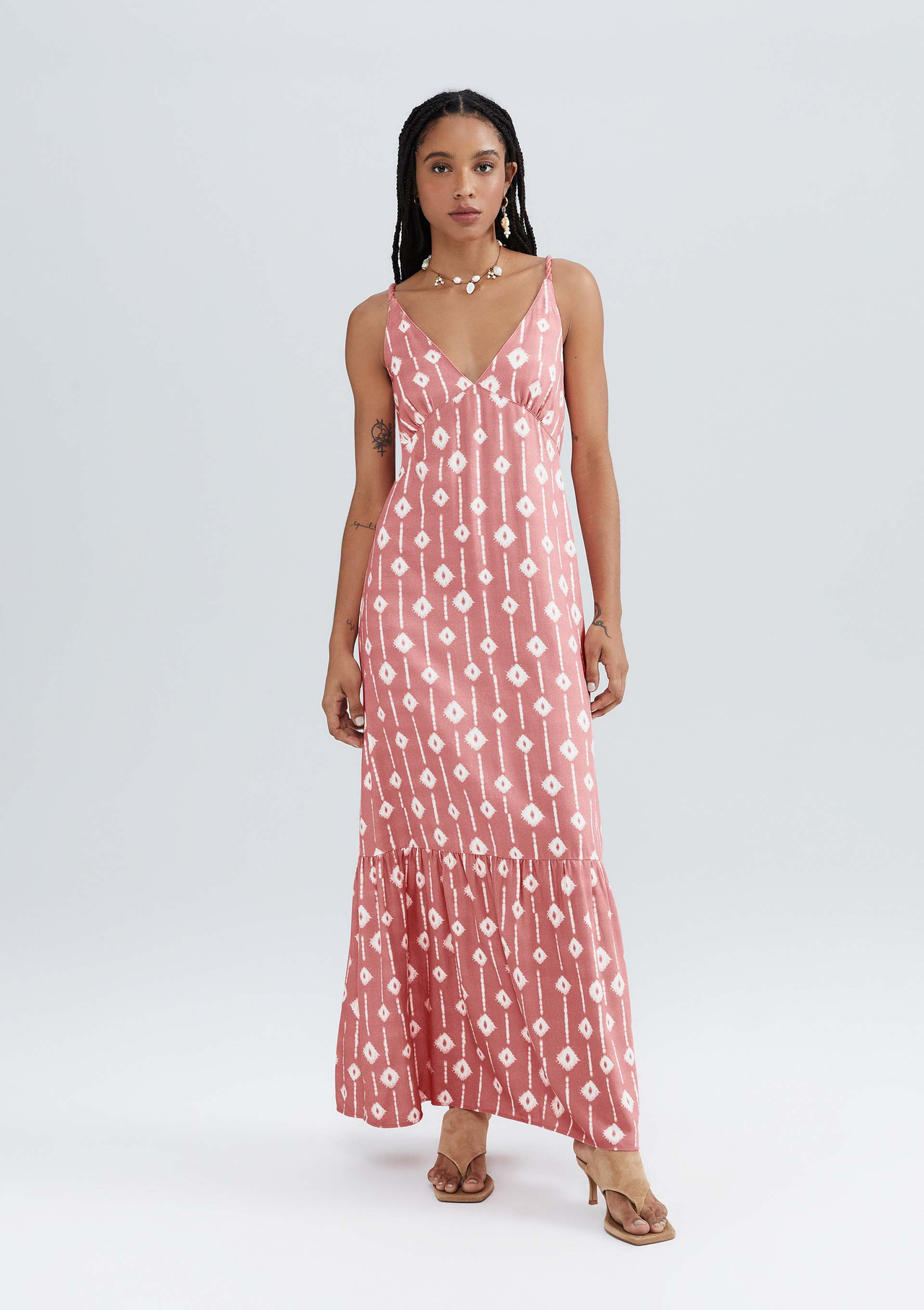 Marca Hering Vestido Longo Vermelho Hering Vestidos