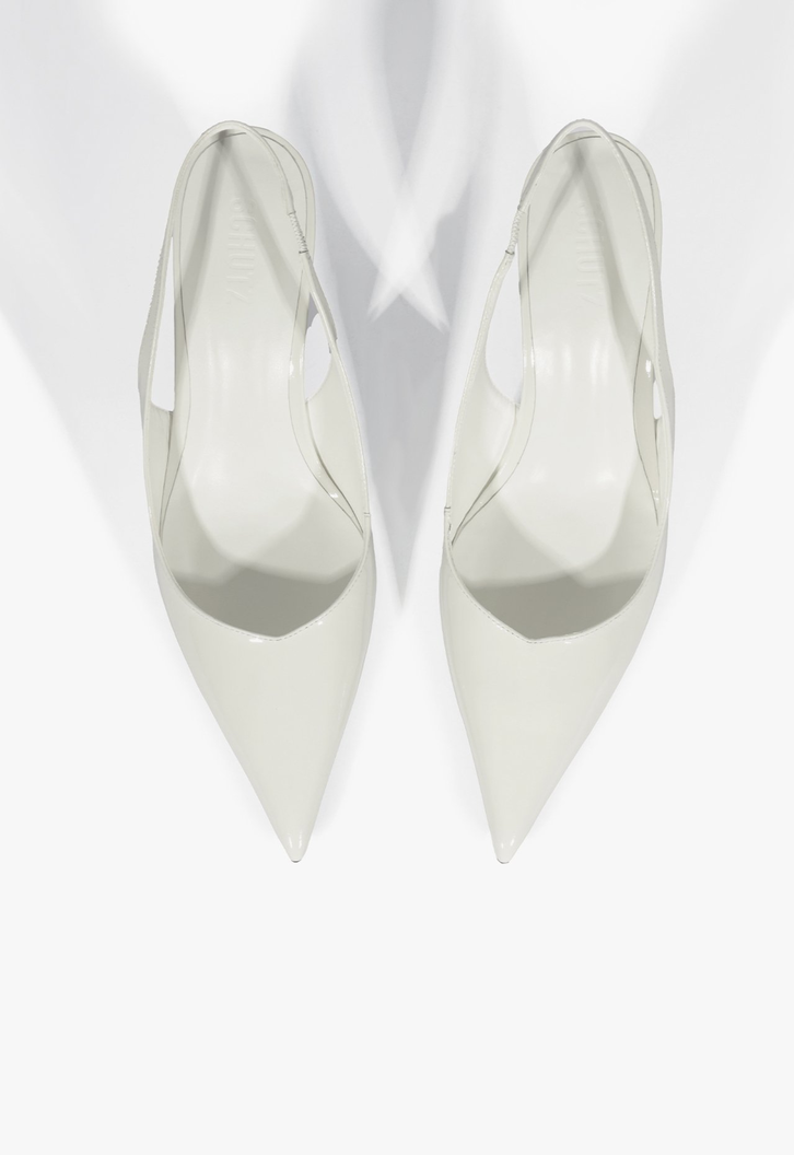 Slingback Branco Schutz Lexi Mid Verniz | ZZ MALL