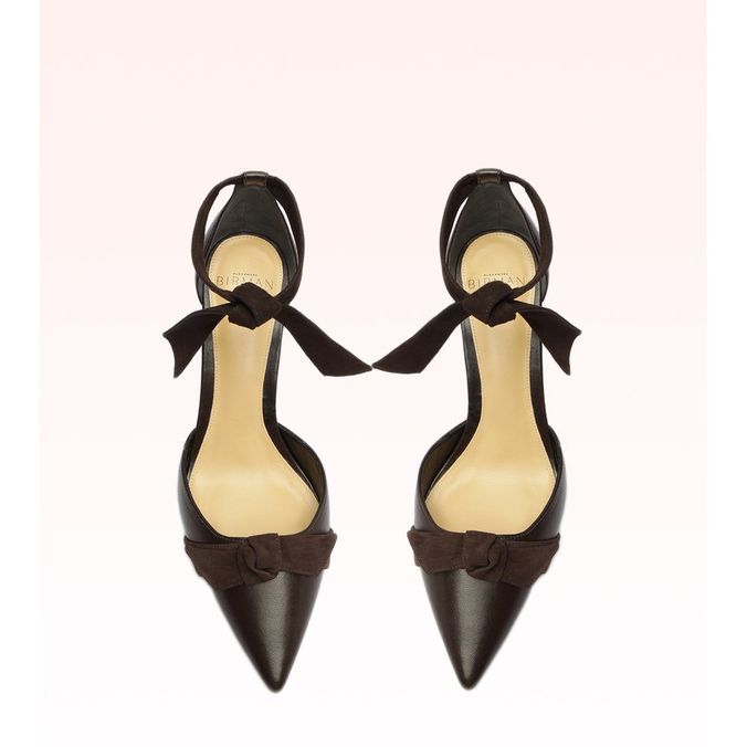 Ankle Tie Clarita Pump Dark Brown