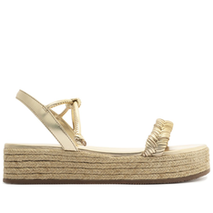 Sandália Dourada Anacapri Trançada Flatform