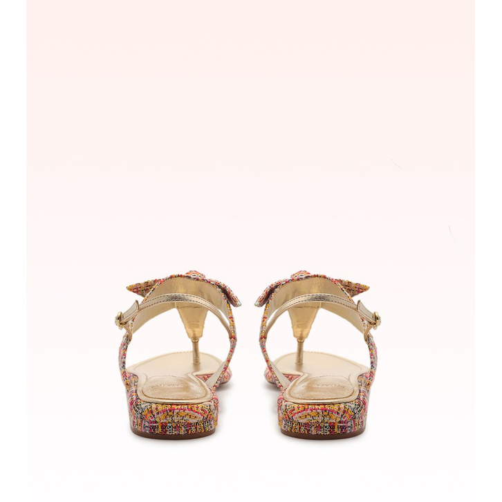 Clarita Thong Sandal Arancione/Golden