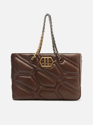 Bolsa Shopping Marrom Escura Couro Emma Grande
