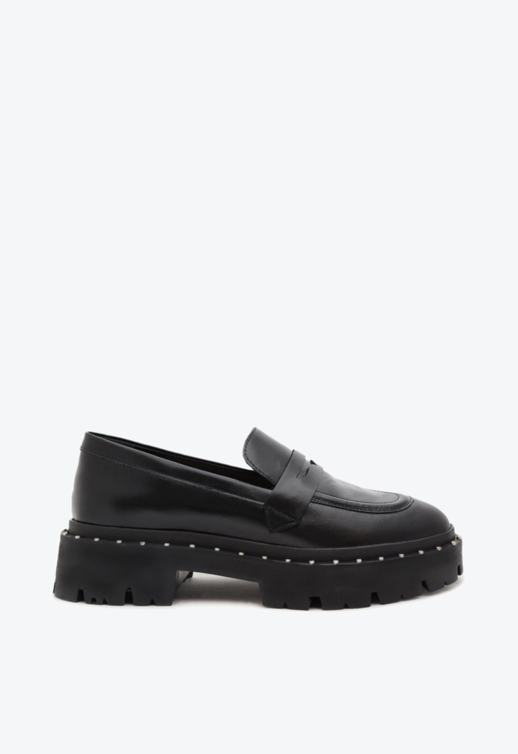 Mocassim Tratorado Couro Preto