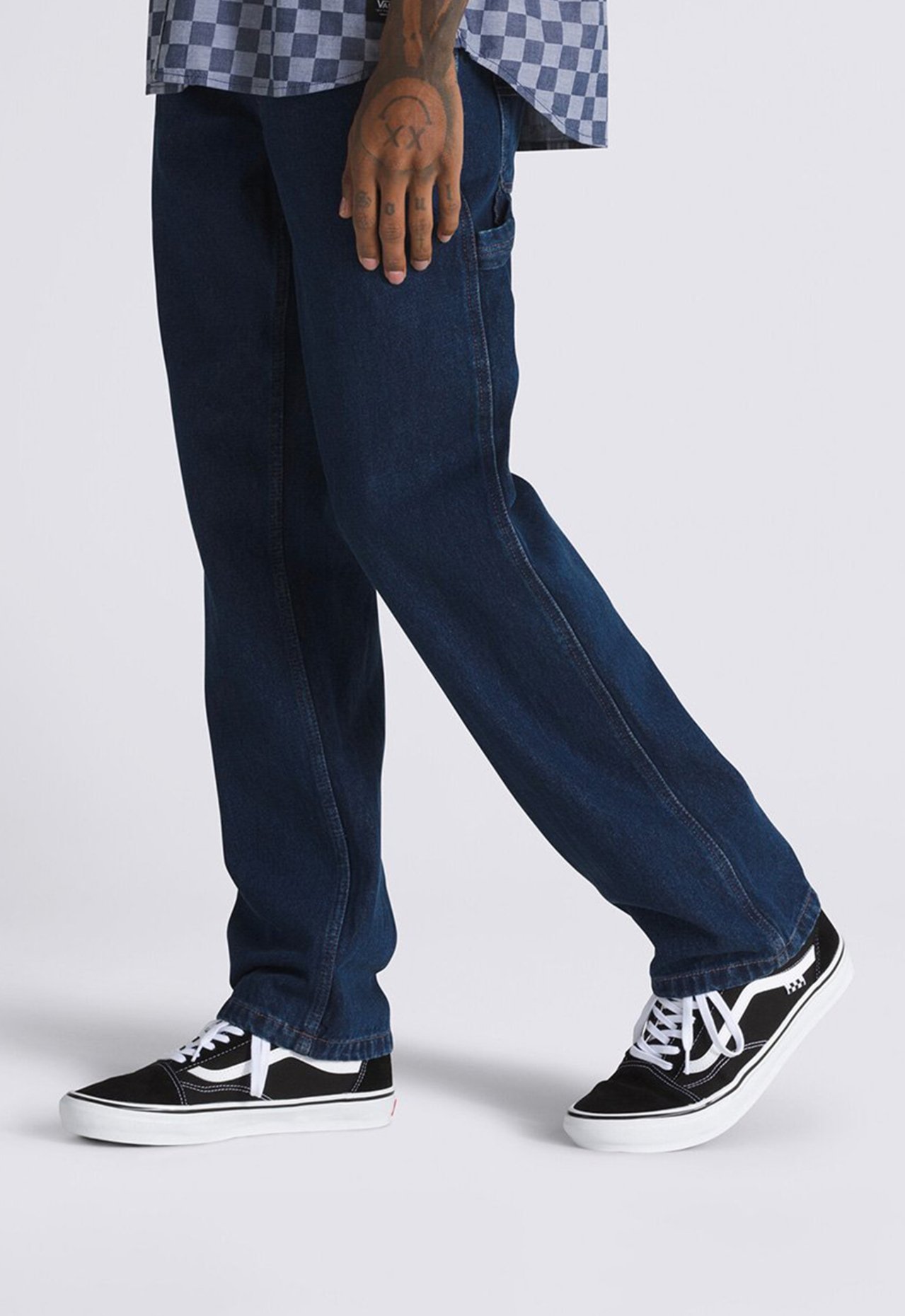 Calça Drill Chore Relaxed Carpenter Denim Pant Upland Dark Denim