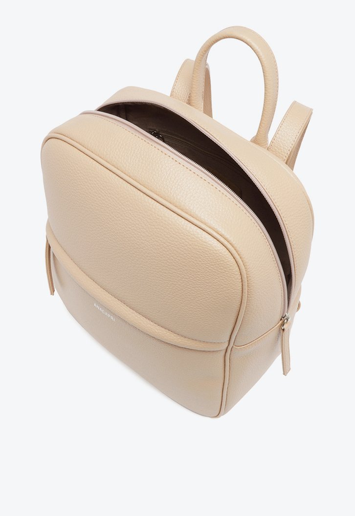 Mochila Bege Anacapri Média Zíper Básica