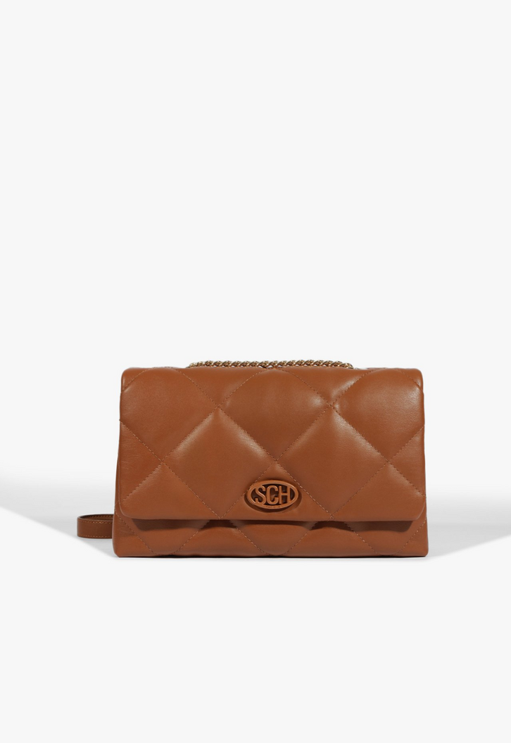 Bolsa Tiracolo Shoulder Marina Média Marrom | ZZ MALL