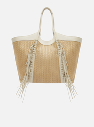 Bolsa Hobo Off-white Arezzo Média Tramada Franjas