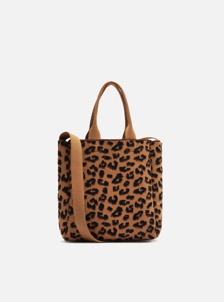Bolsa Shopping Animal Print Crochê Mônaco Pequena | ZZ MALL