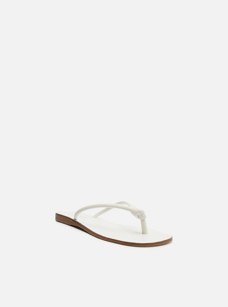 Rasteira Branca Arezzo Tiras Flip Flop