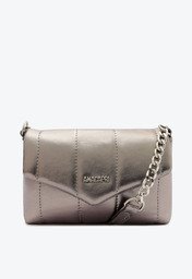 Bolsa Tiracolo Prata Anacapri Pequena Acolchoada Grafite