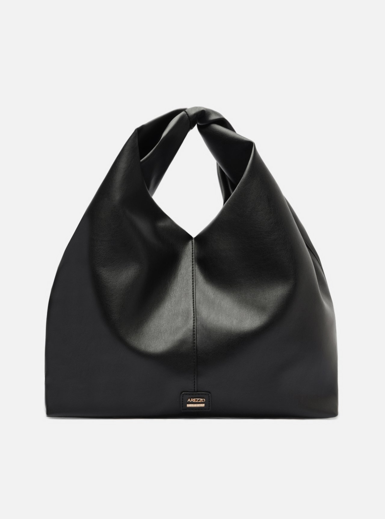 バッグ MINIMAL PU LEATHER HOBO BAG (BLACK) 3287 Bolsa Hobo Preta Grande | ZZ MALL